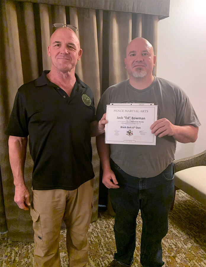 Jack &quot;Ed&quot; Bowman recieves his 6th Dan Black Belt in American Karate